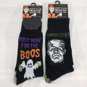 LeGale Halloween Socks, 2 Pairs, Black